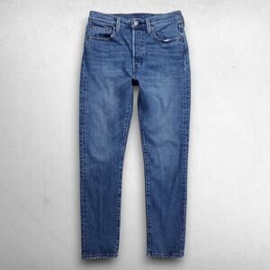 Levis Premium 501S Jeans Skinny Button Fly Stretch Denim Women 28 Medium Blue